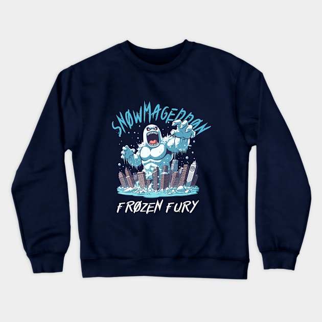 Snowmageddon Frozen Fury Crewneck Sweatshirt by TeeHeeFun